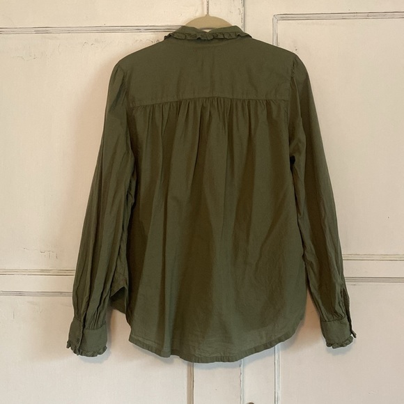 XiRENA Hale Ruffle Long Sleeve Button Down Top XS - Picture 3 of 6